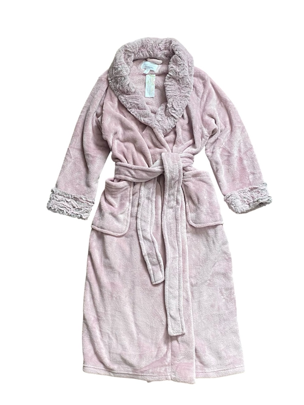 Carole Hochman Faux Fur Plush Robe Women’s Medium Pink NWT